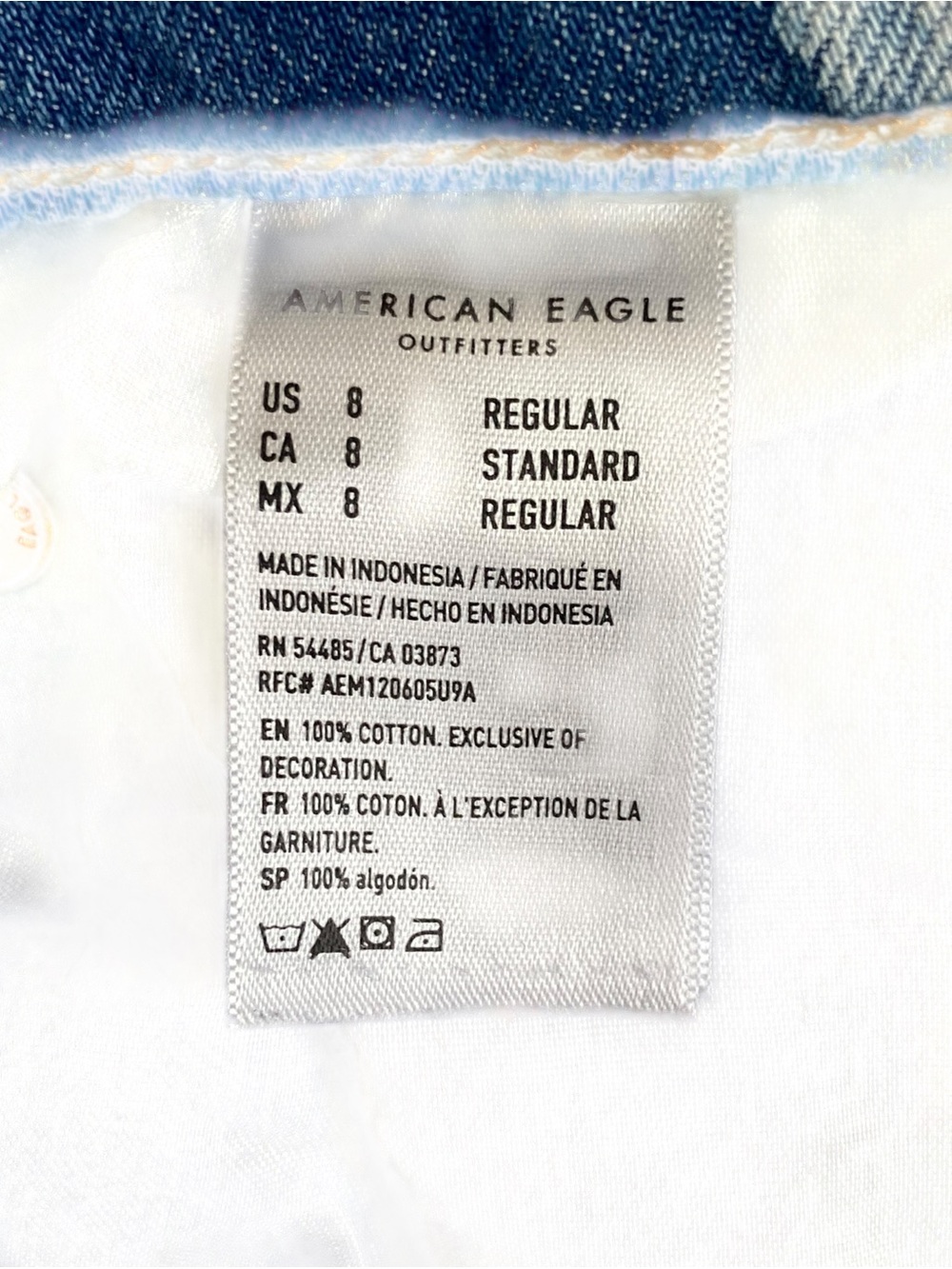 American Eagle | High Rise Baggy 90s Inspired Straight Mom Jeans | Size 8 - Picture 4 of 9